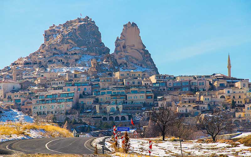 Uçhisar Castle in Cappadocia